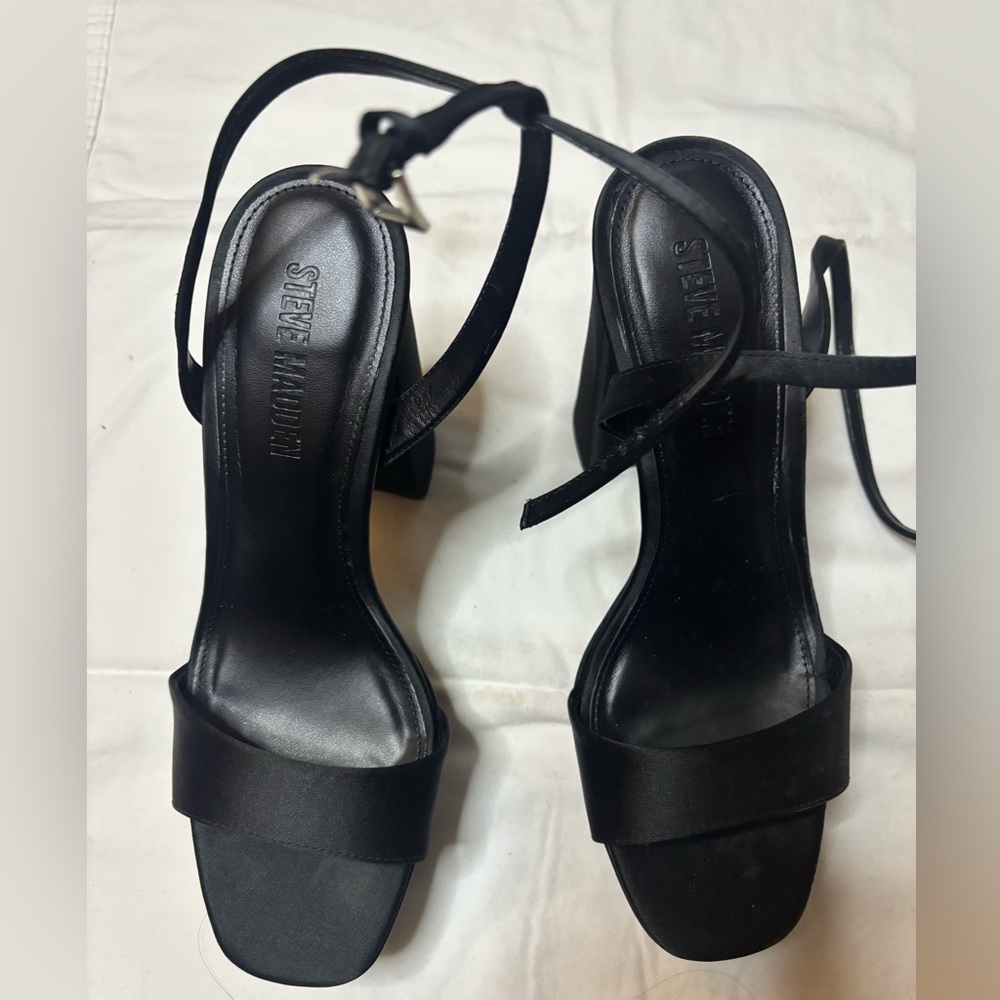 Steve Madden Black Strappy Heels
